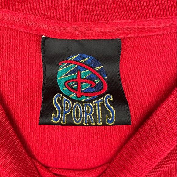 Disney Red Indy 200 Vintage 1998 Checkered Flag Short Sleeves T-shirt XL‎ - Picture 5 of 9